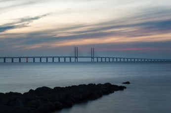 Solnedgång Öresundsbron